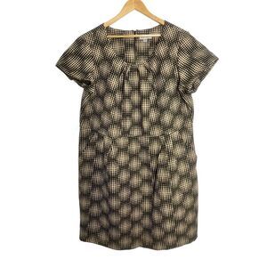 shelly & palmer women tan black podka dot work sheath dress size 22w
